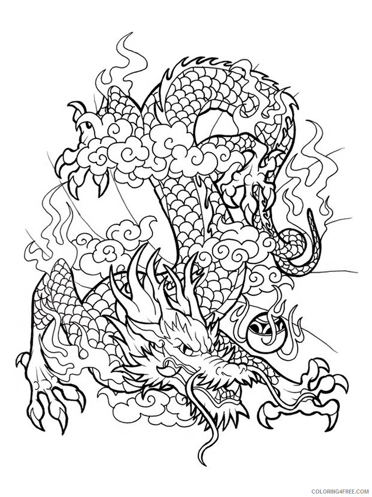 Chinese Dragon Coloring Pages Holiday Chinese Dragon 7 Printable 2021 0055 Coloring4free