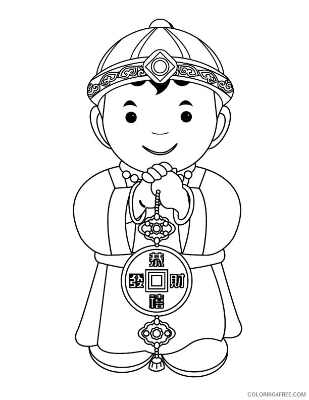 Chinese New Year Coloring Pages Holiday Child Chinese New Year Printable 2021 0058 Coloring4free