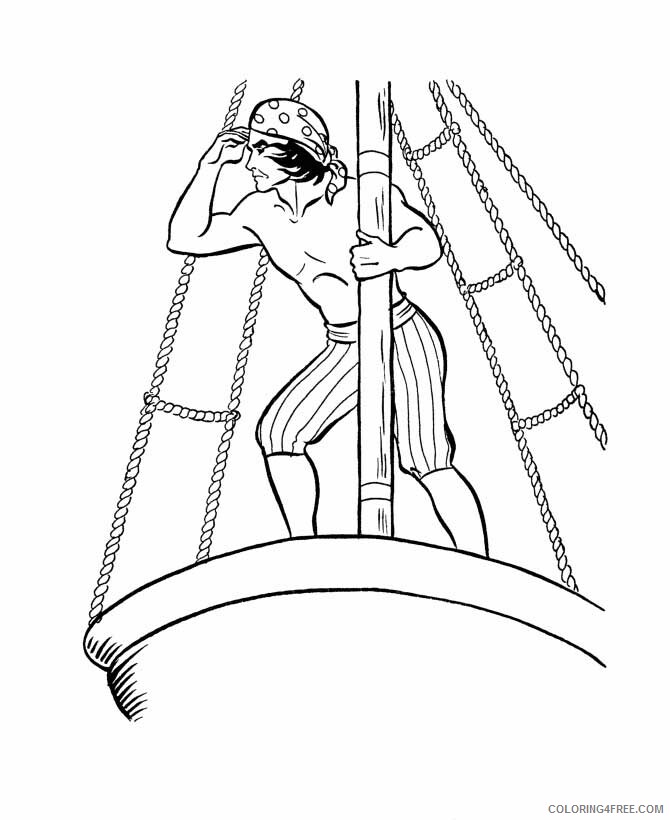 Columbus Day Coloring Pages Holiday Columbus Crew On Spying Deck On Columbus Day Printable 2021 0136 Coloring4free