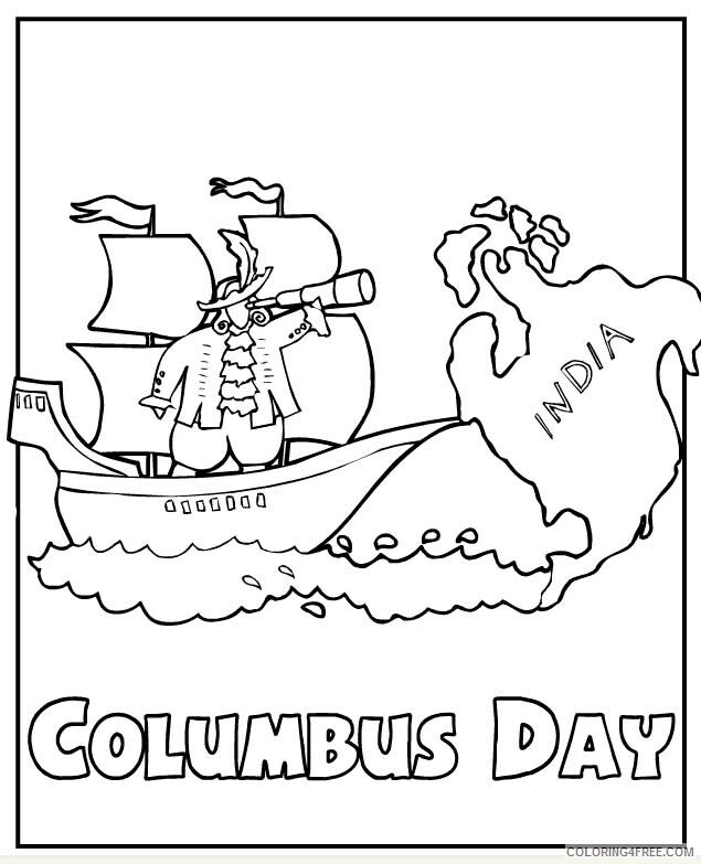 Columbus Day Coloring Pages Holiday Columbus Day Printable 2021 0139 Coloring4free