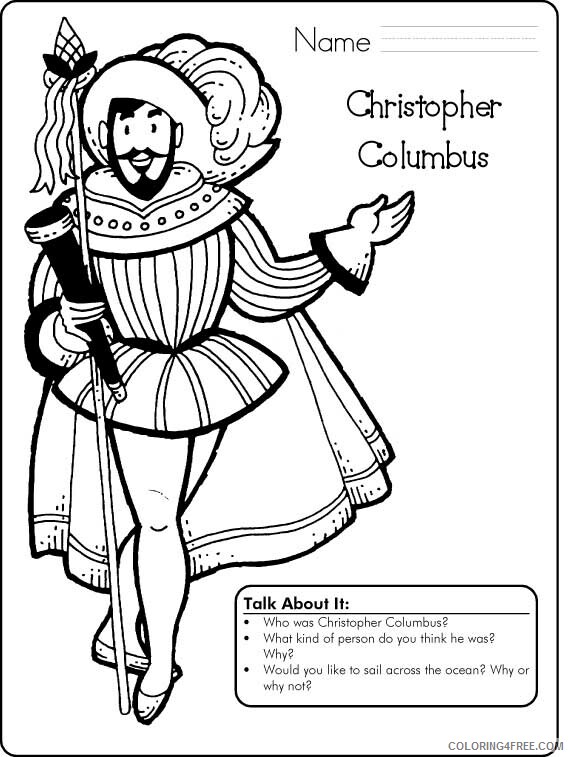 Columbus Day Coloring Pages Holiday Columbus Day Sheet Printable 2021 0152 Coloring4free