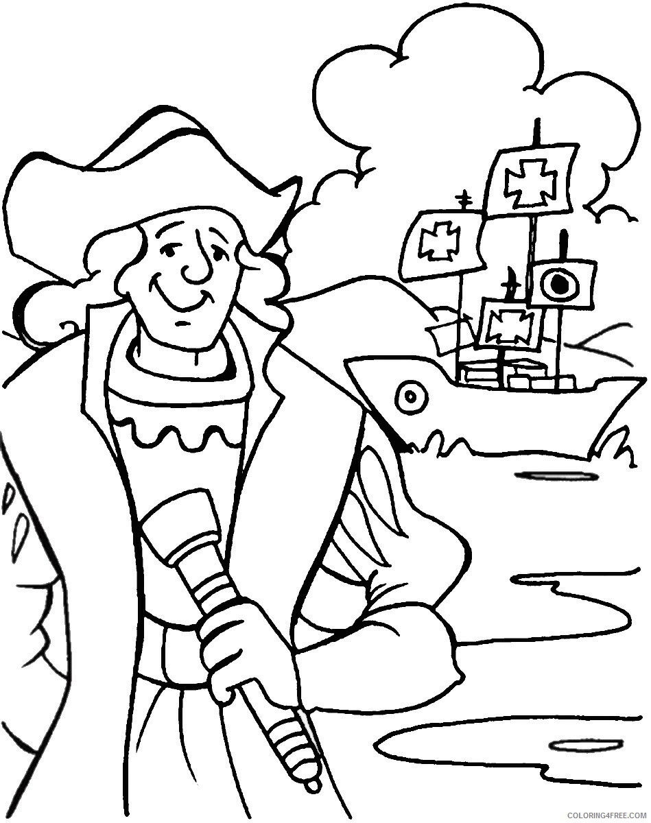 Columbus Day Coloring Pages Holiday colombus_day_coloring18 Printable 2021 0128 Coloring4free
