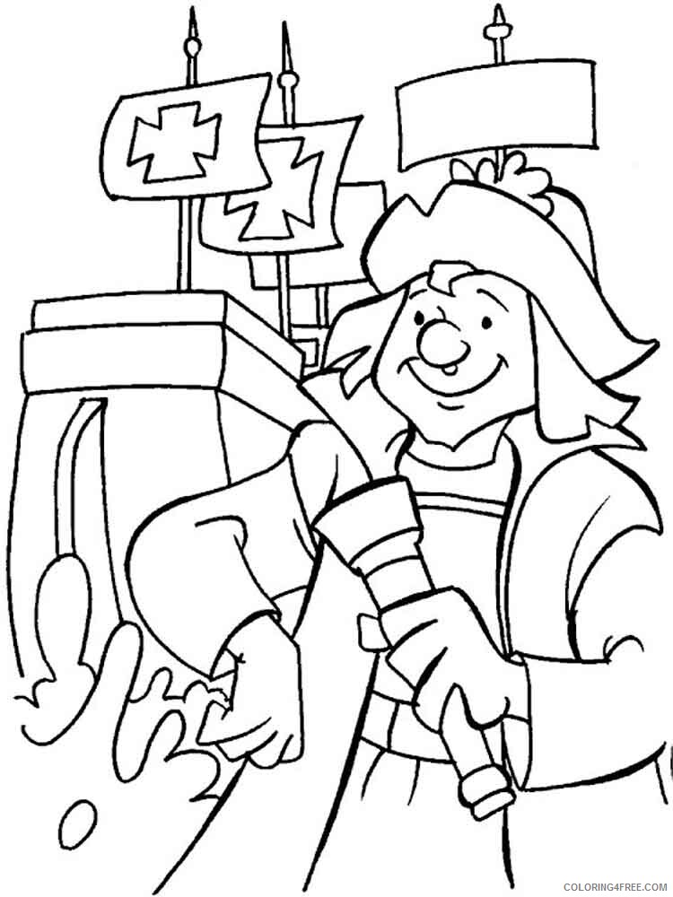 Columbus Day Coloring Pages Holiday columbus day 4 Printable 2021 0148 Coloring4free