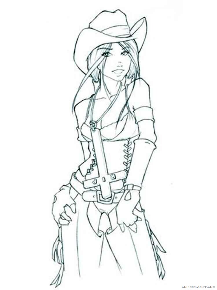 Cowgirl Coloring Pages for Girls cowgirl 3 Printable 2021 0282 Coloring4free