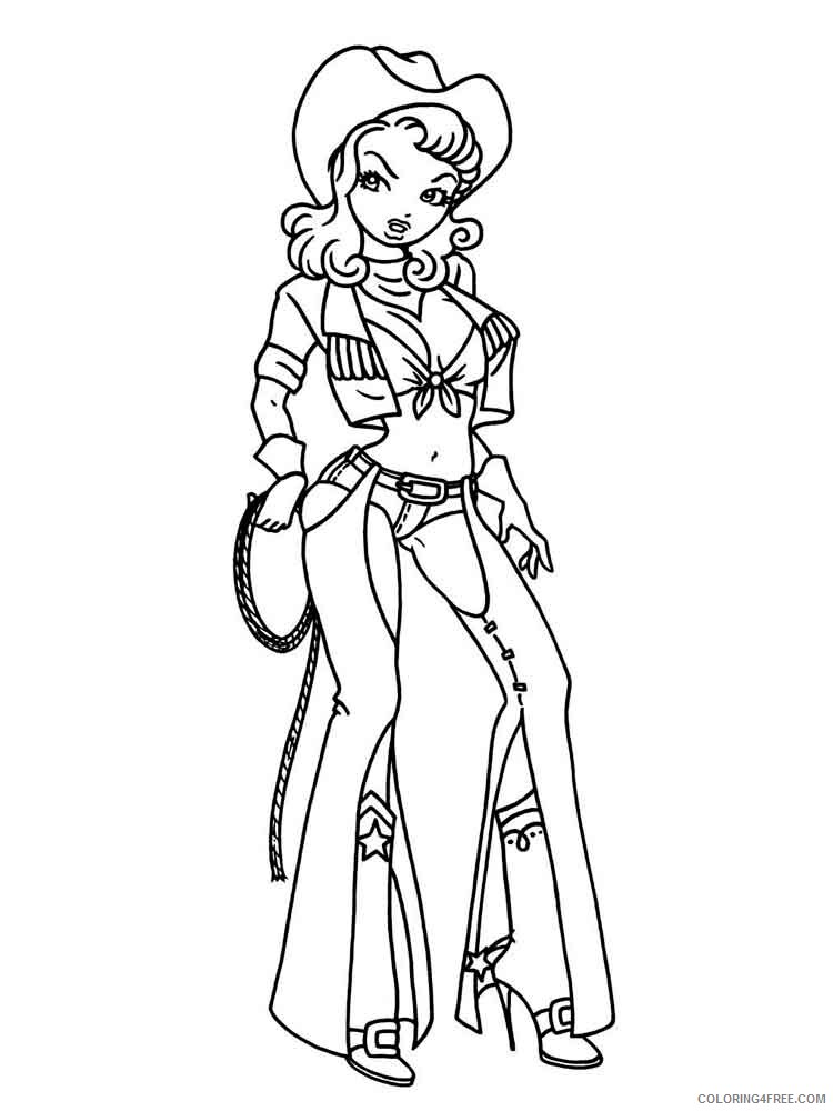 Cowgirl Coloring Pages for Girls cowgirl 4 Printable 2021 0283 Coloring4free