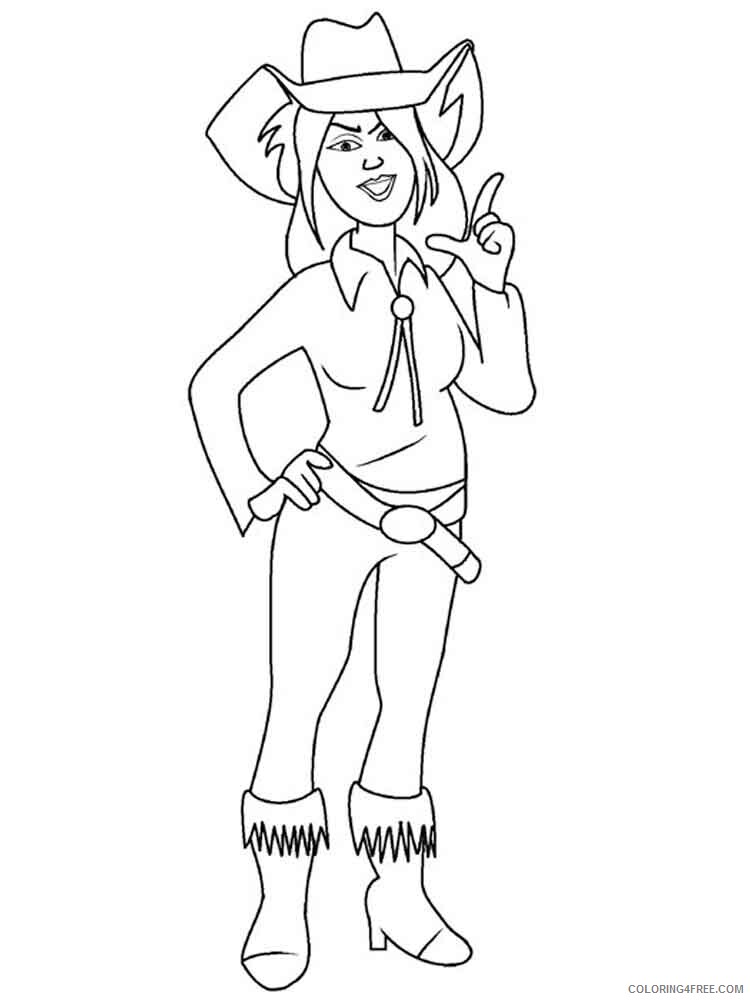 Cowgirl Coloring Pages for Girls cowgirl 6 Printable 2021 0285 Coloring4free
