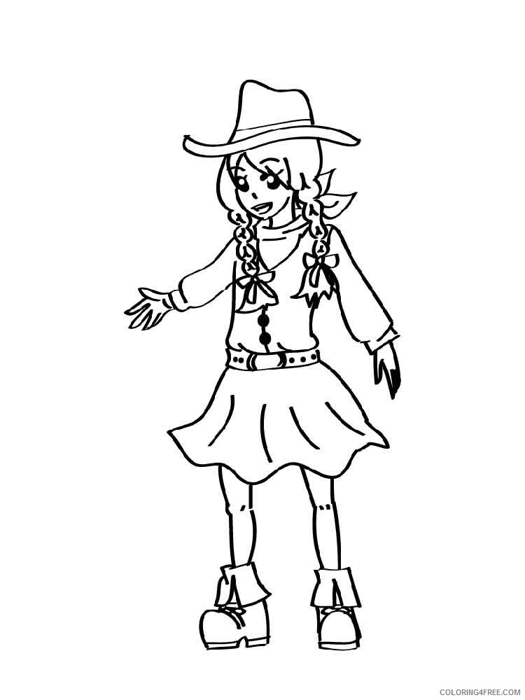 Cowgirl Coloring Pages for Girls cowgirl 9 Printable 2021 0287 Coloring4free