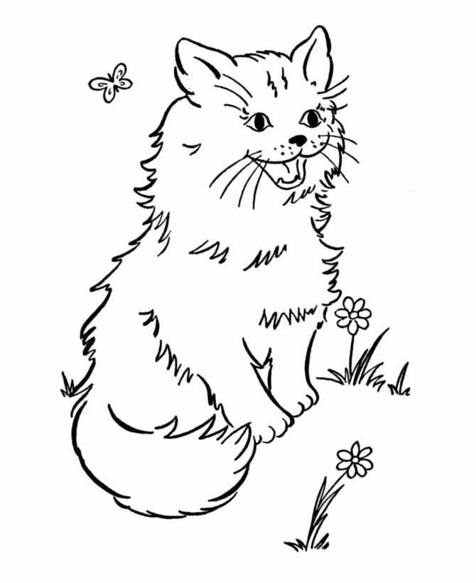 Cute Cats Coloring Pages for Girls Cute Cat 2 Printable 2021 0292 Coloring4free