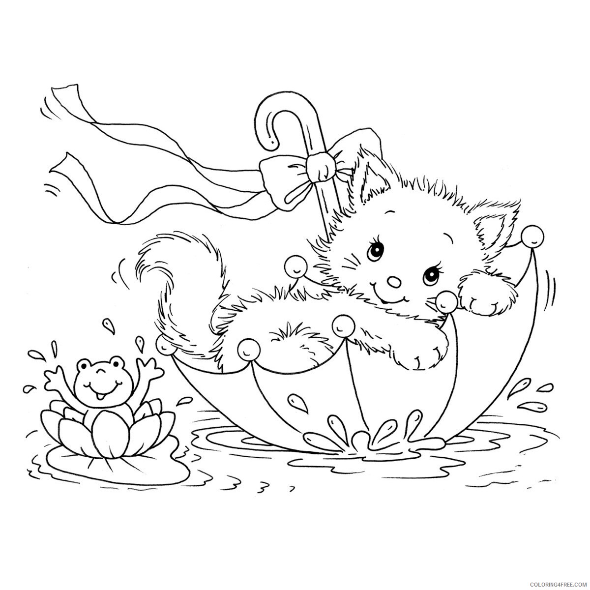 Cute Cats Coloring Pages for Girls Cute Cat Sheets Printable 2021 0293 Coloring4free