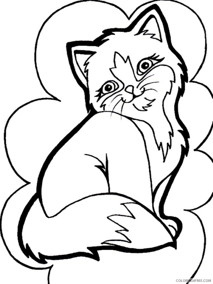 Cute Cats Coloring Pages for Girls Free Cute Cat Printable 2021 0313 Coloring4free