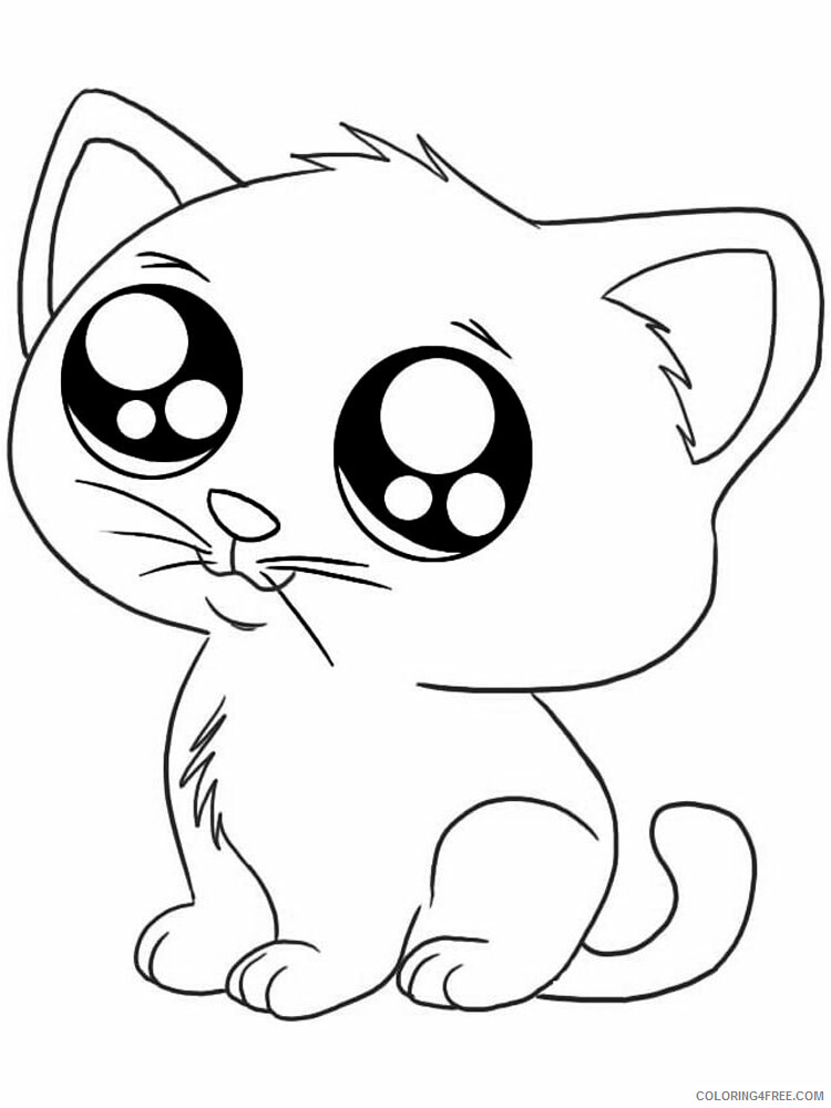 Cute Cats Coloring Pages for Girls cute cats 12 Printable 2021 0296 Coloring4free