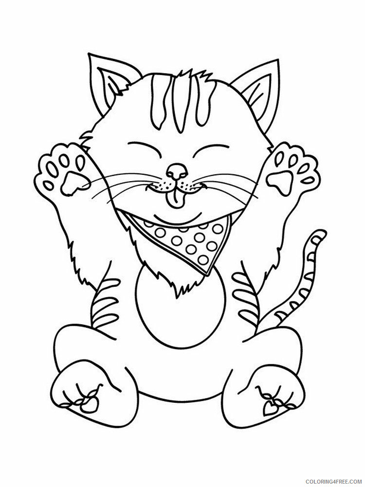 Cute Cats Coloring Pages for Girls cute cats 2 Printable 2021 0304 Coloring4free