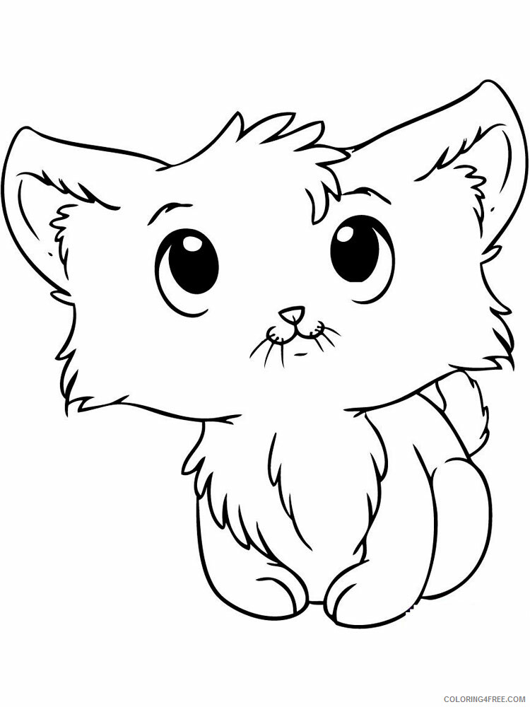 Cute Cats Coloring Pages for Girls cute cats 3 Printable 2021 0305 ...