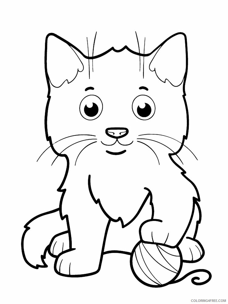 Cute Cats Coloring Pages for Girls cute cats 5 Printable 2021 0307 Coloring4free