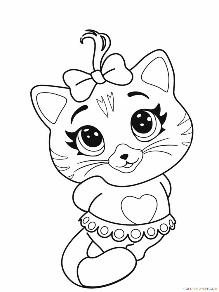 Cute Cats Coloring Pages for Girls cute cats 8 Printable 2021 0310 Coloring4free