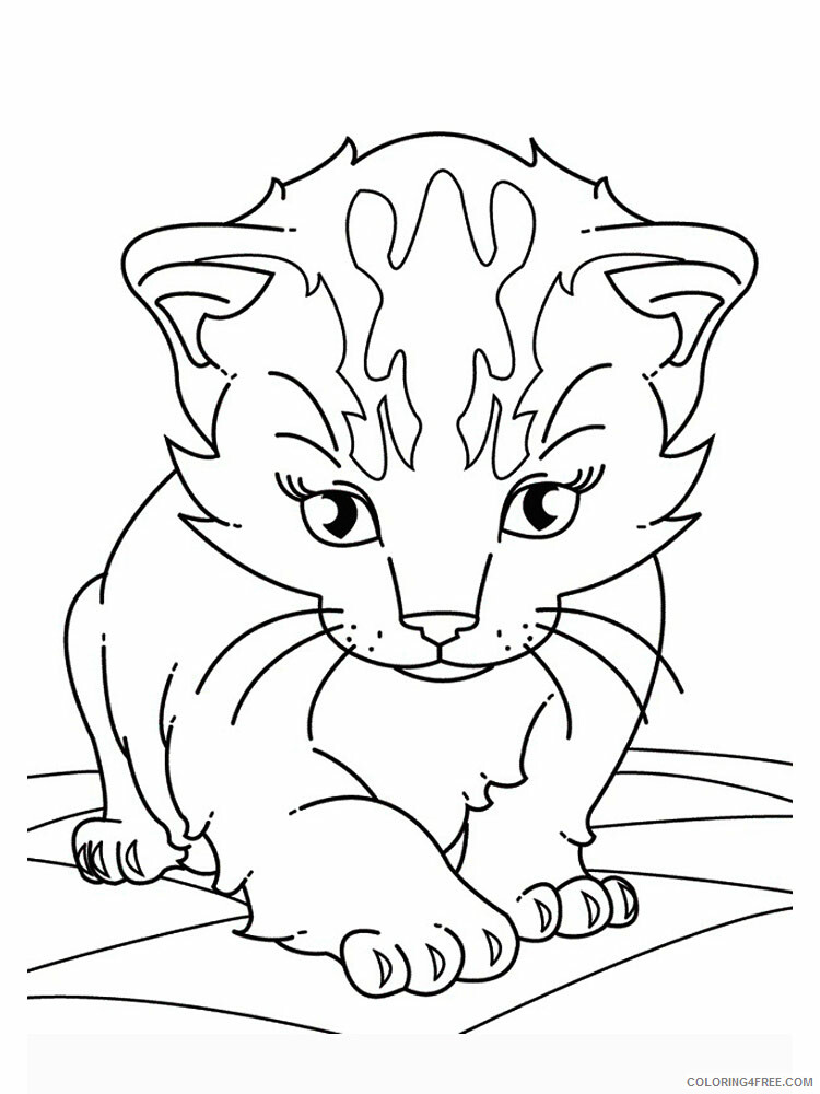 Cute Cats Coloring Pages for Girls cute cats 9 Printable 2021 0311 Coloring4free