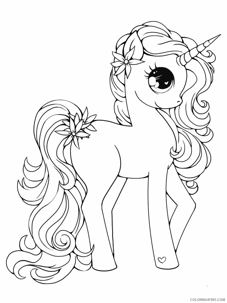 Cute Unicorns Coloring Pages for Girls CUTE UNICORNS 1 Printable 2021 0314 Coloring4free
