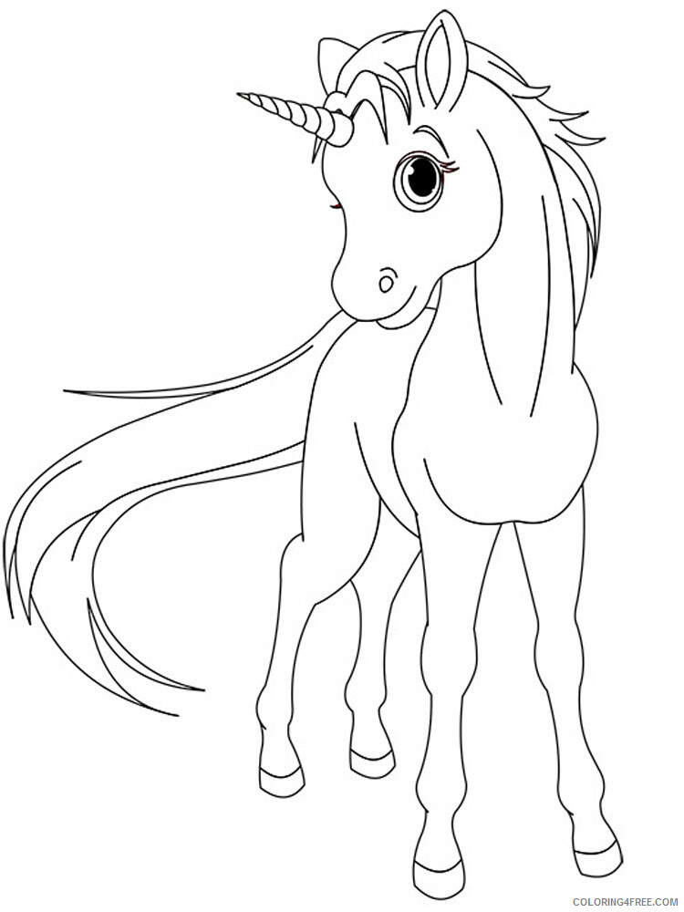 Cute Unicorns Coloring Pages for Girls CUTE UNICORNS 10 Printable 2021 0315 Coloring4free