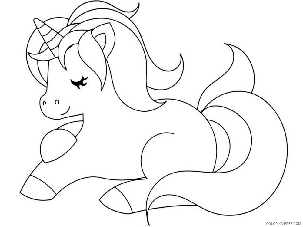 Cute Unicorns Coloring Pages for Girls CUTE UNICORNS 11 Printable 2021 0316 Coloring4free