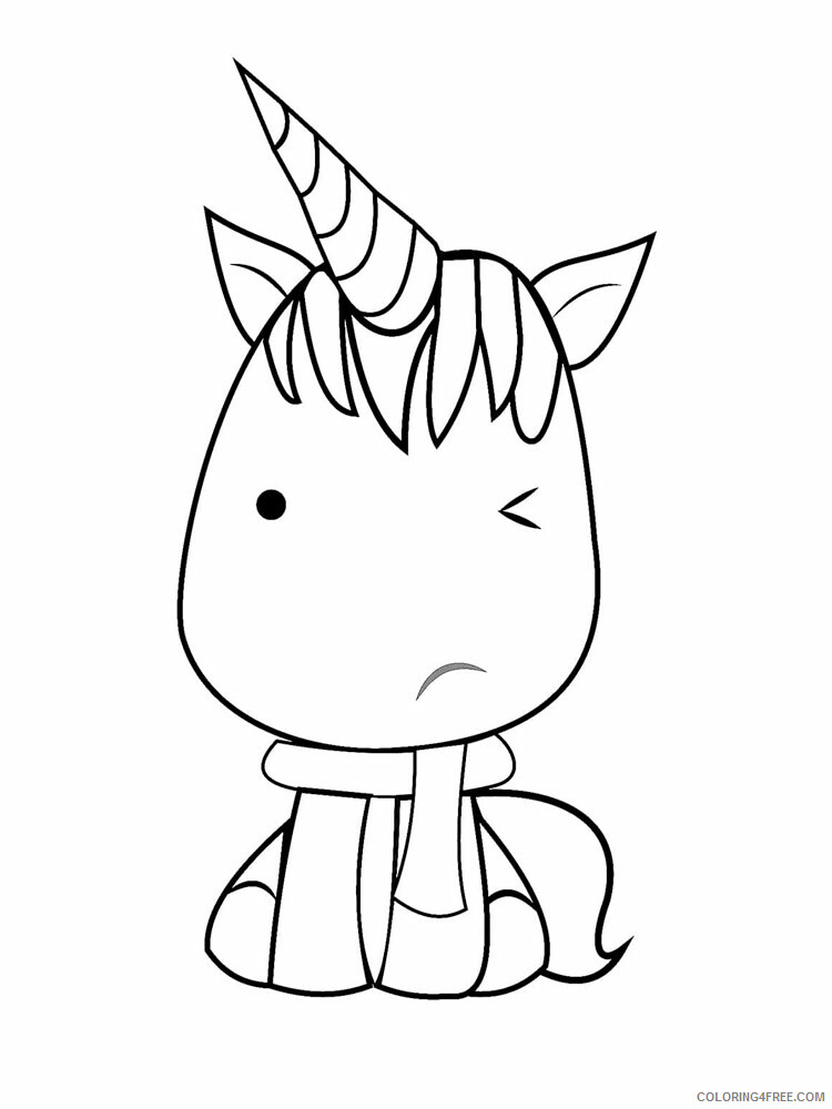 Cute Unicorns Coloring Pages for Girls CUTE UNICORNS 12 Printable 2021 0317 Coloring4free