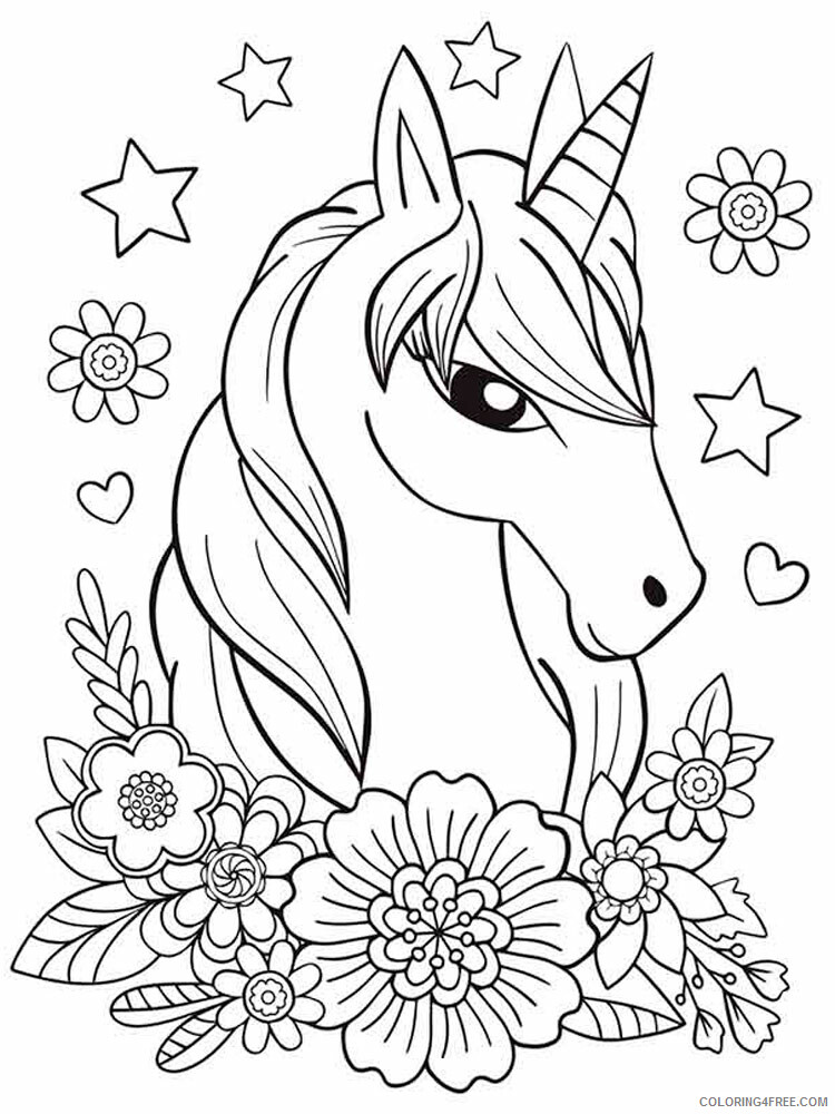 Cute Unicorns Coloring Pages for Girls CUTE UNICORNS 15 Printable 2021 0320 Coloring4free