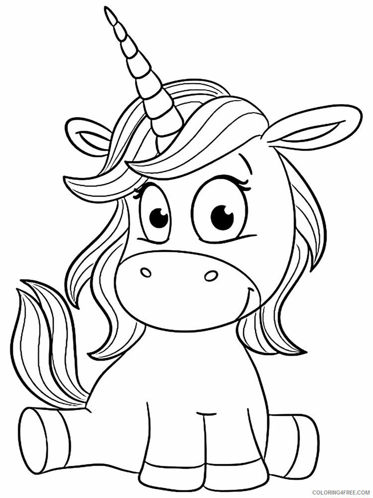 Cute Unicorns Coloring Pages for Girls CUTE UNICORNS 16 Printable 2021 0321 Coloring4free