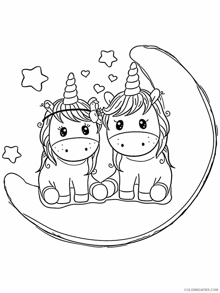 Cute Unicorns Coloring Pages for Girls CUTE UNICORNS 17 Printable 2021 0322 Coloring4free