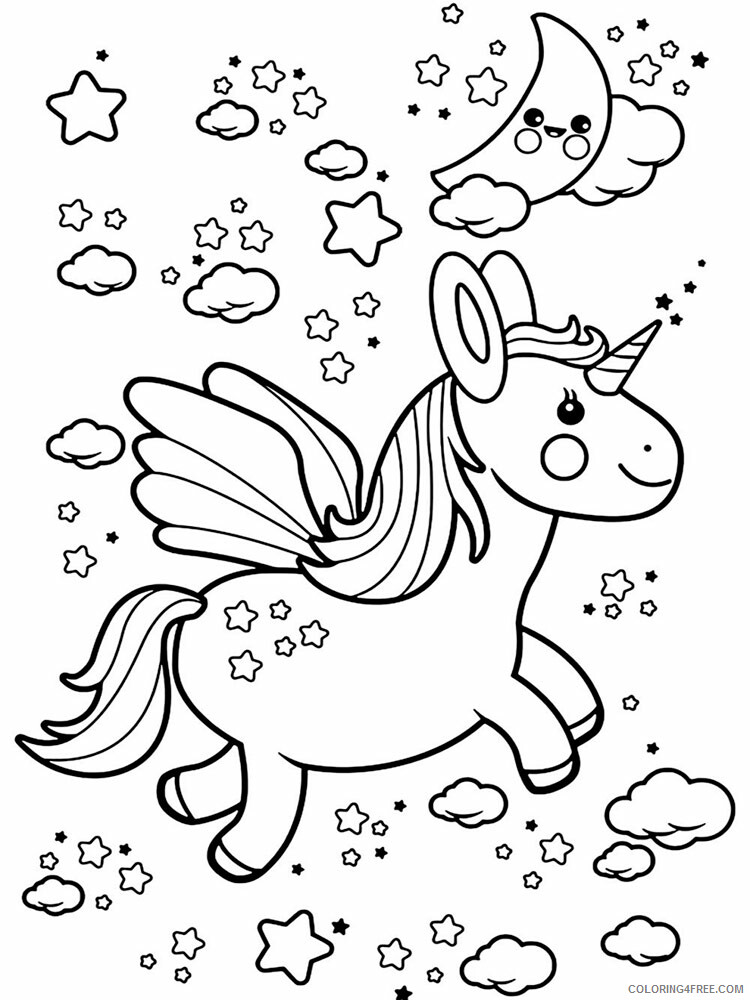 Cute Unicorns Coloring Pages for Girls CUTE UNICORNS 18 Printable 2021 0323 Coloring4free