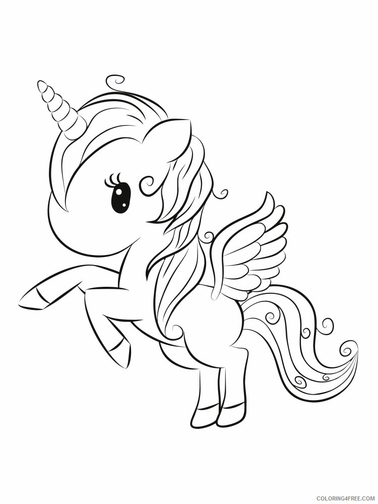 Cute Unicorns Coloring Pages for Girls CUTE UNICORNS 2 Printable 2021 0325 Coloring4free