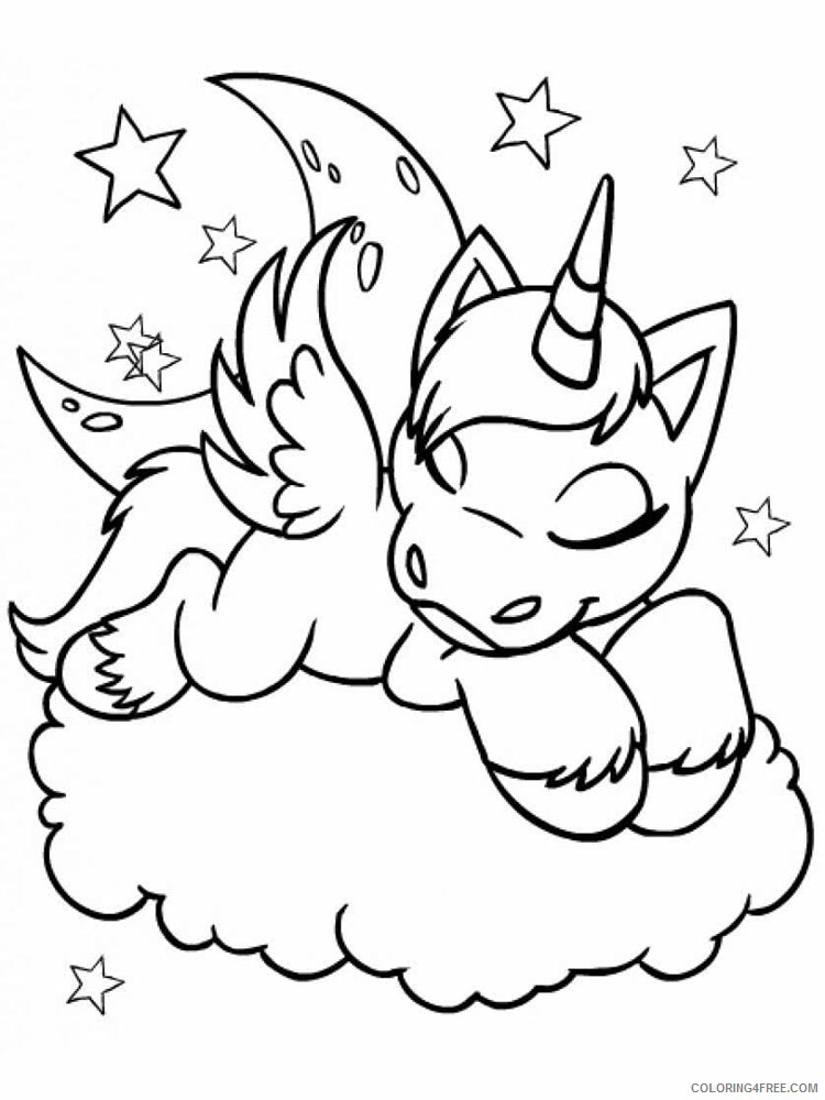 Cute Unicorns Coloring Pages for Girls CUTE UNICORNS 21 Printable 2021 0326 Coloring4free