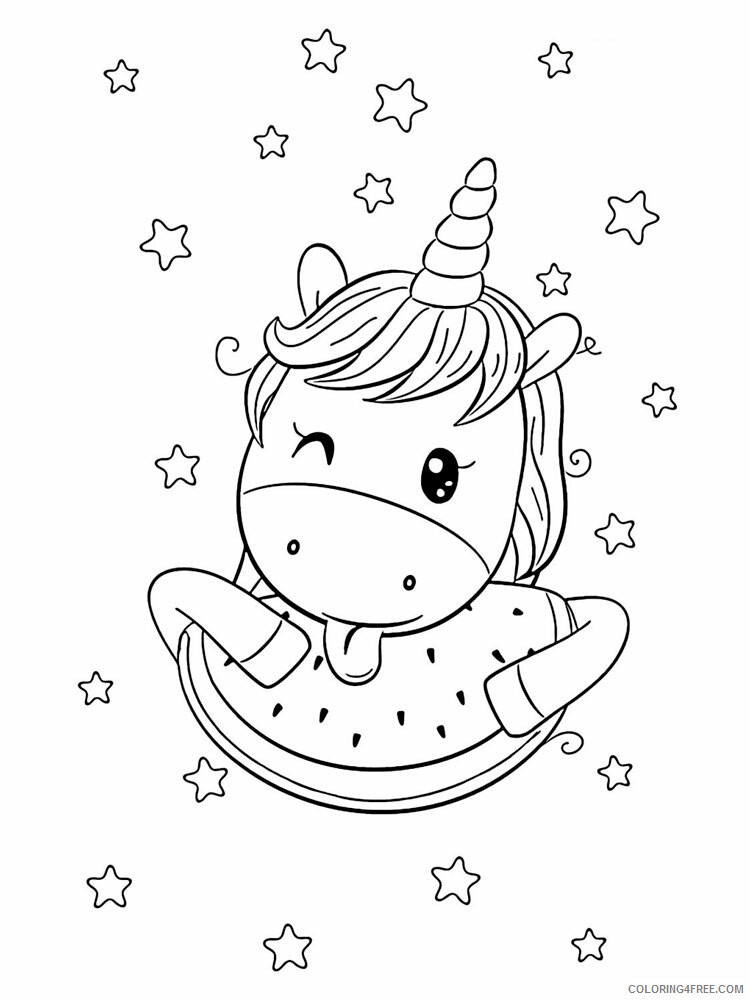 Cute Unicorns Coloring Pages for Girls CUTE UNICORNS 22 Printable 2021 0327 Coloring4free