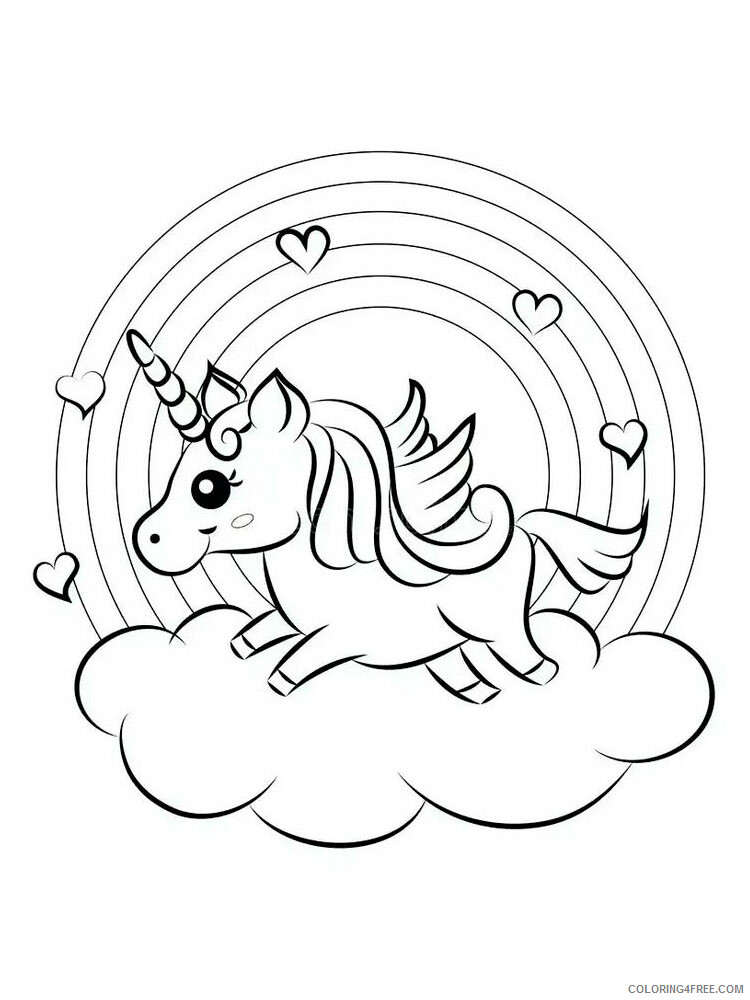 Cute Unicorns Coloring Pages for Girls CUTE UNICORNS 5 Printable 2021 0330 Coloring4free