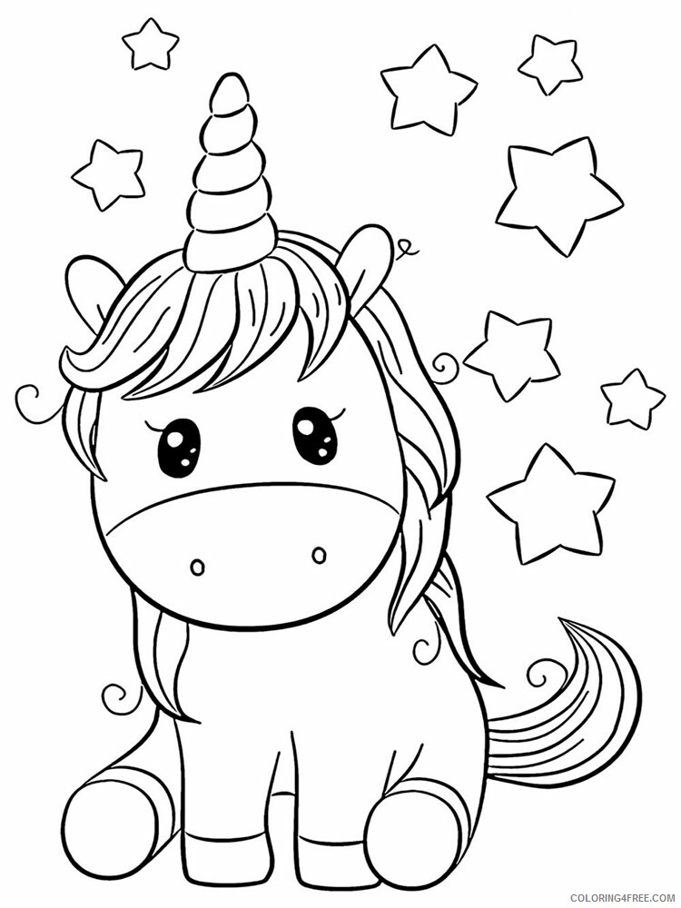 Cute Unicorns Coloring Pages for Girls CUTE UNICORNS 9 Printable 2021 0333 Coloring4free