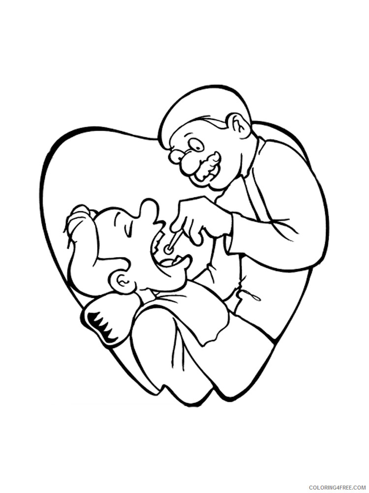 Dentist Coloring Pages for Kids Dentist 11 Printable 2021 109 Coloring4free