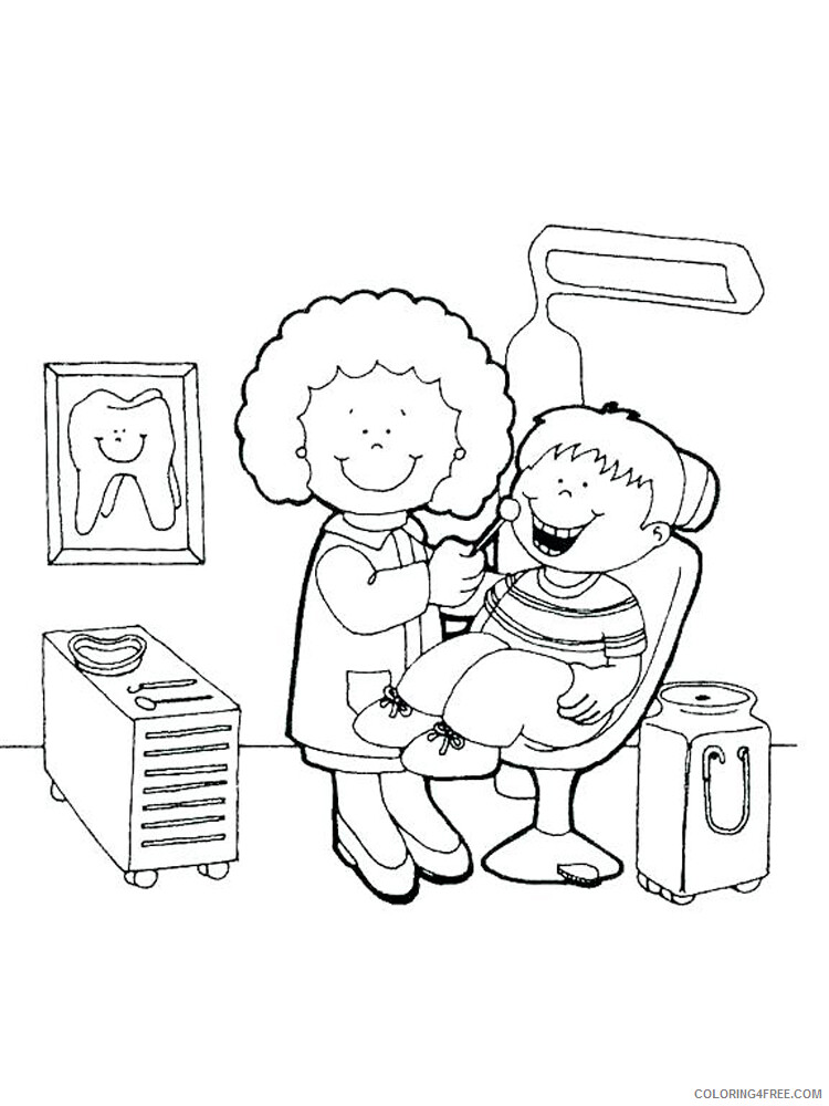 Dentist Coloring Pages for Kids Dentist 2 Printable 2021 113 Coloring4free