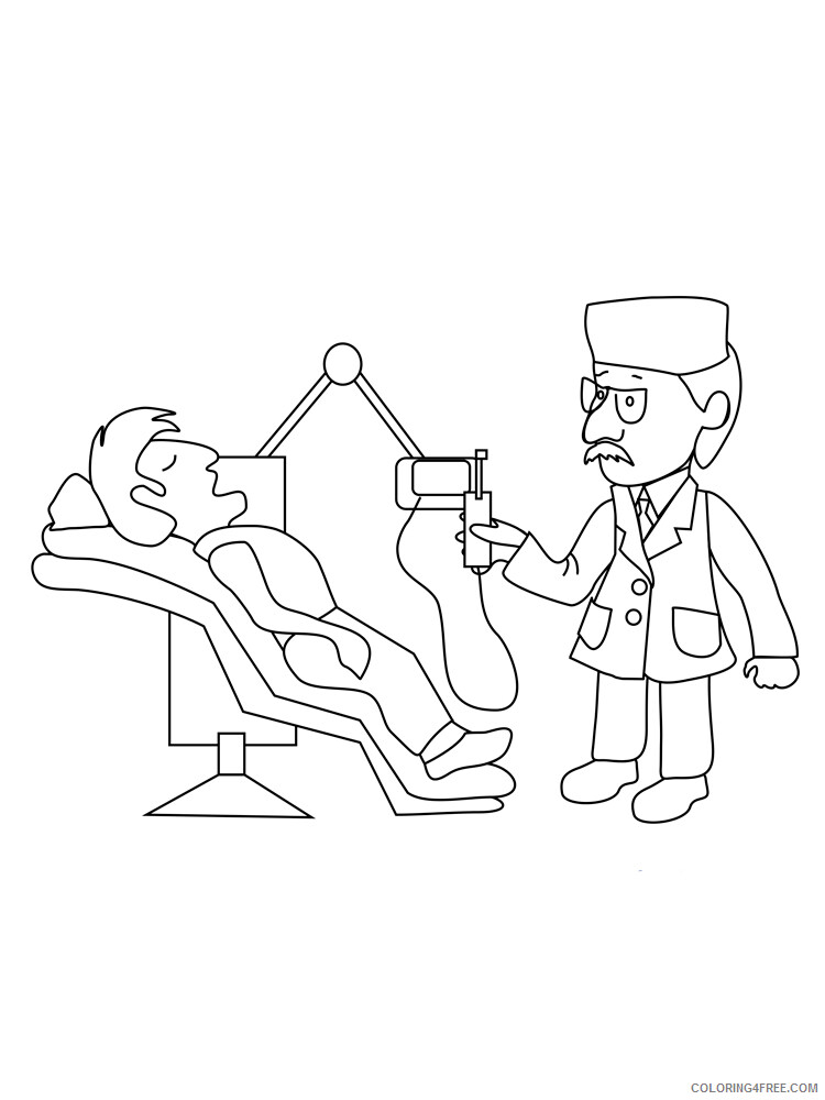 Dentist Coloring Pages for Kids Dentist 8 Printable 2021 117 Coloring4free