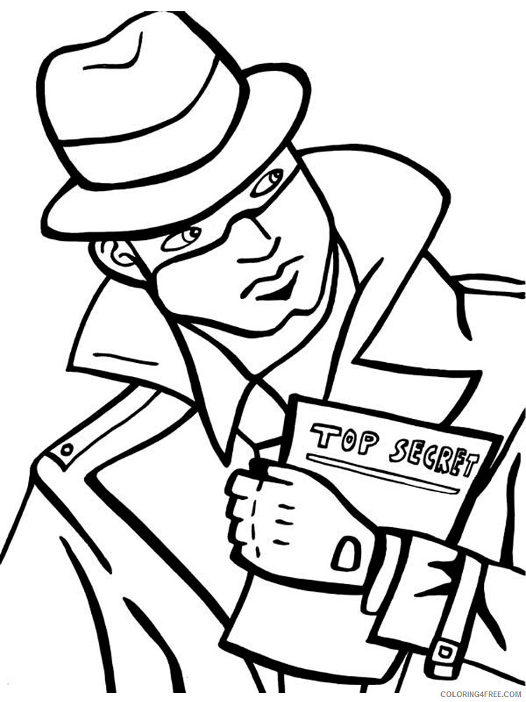 Detective Coloring Pages for Kids Detective 1 Printable 2021 123 Coloring4free
