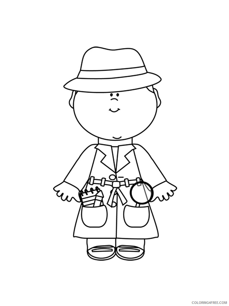 Detective Coloring Pages for Kids Detective 10 Printable 2021 124 Coloring4free