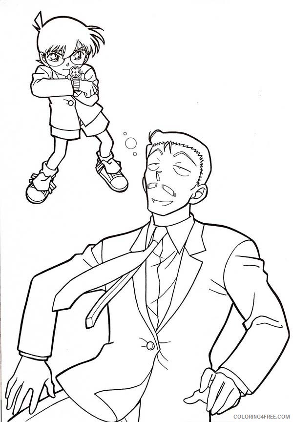 Detective Coloring Pages for Kids Detective Mori is Unconscious Print 2021 139 Coloring4free