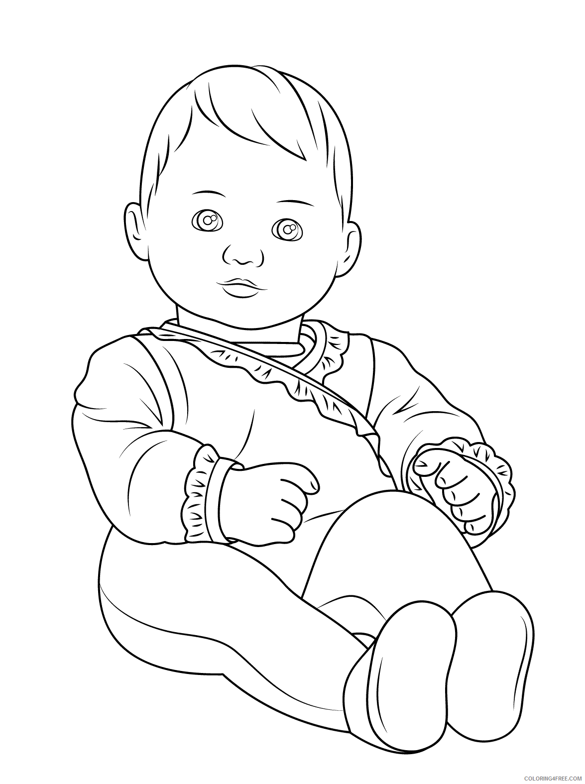 Doll Coloring Pages for Girls Baby Doll Printable 2021 0341 Coloring4free