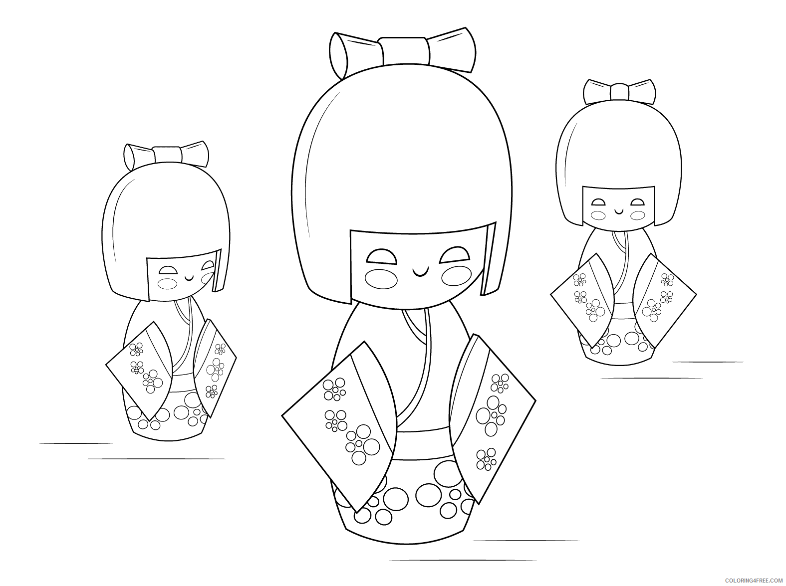 Doll Coloring Pages for Girls China Doll Printable 2021 0344 Coloring4free