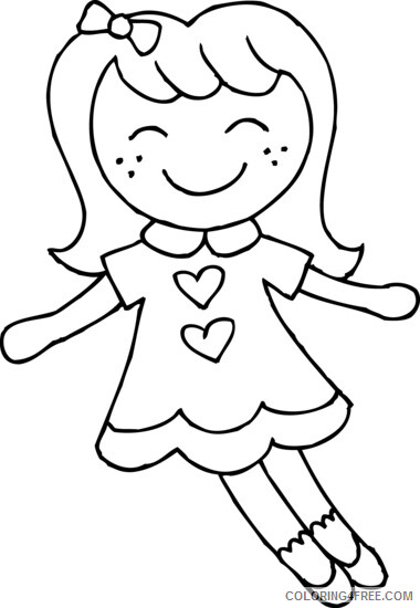 Doll Coloring Pages for Girls Cute Girls Doll Printable 2021 0346 Coloring4free