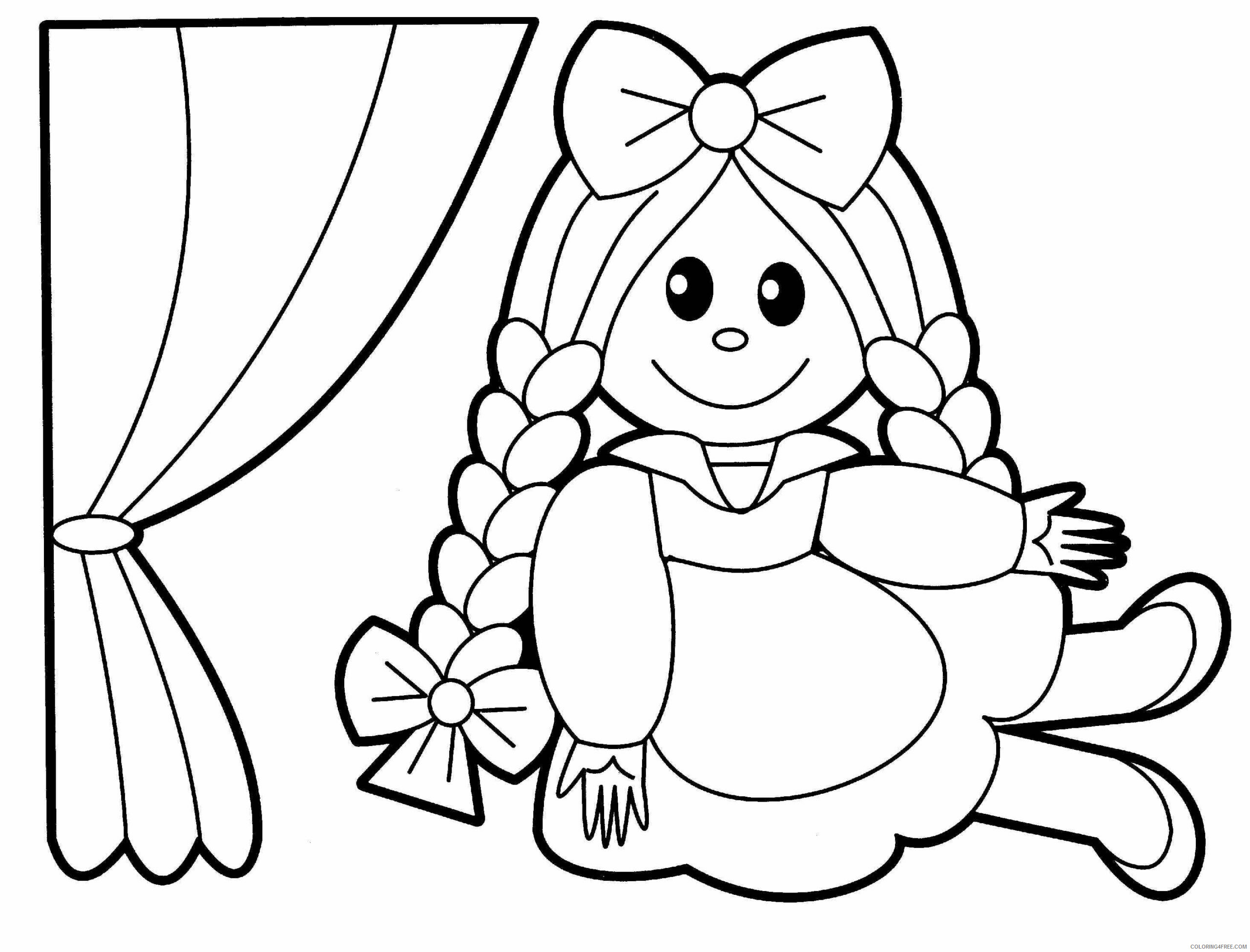 Doll Coloring Pages for Girls Doll Show Toy Coloing Printable 2021 0387 Coloring4free