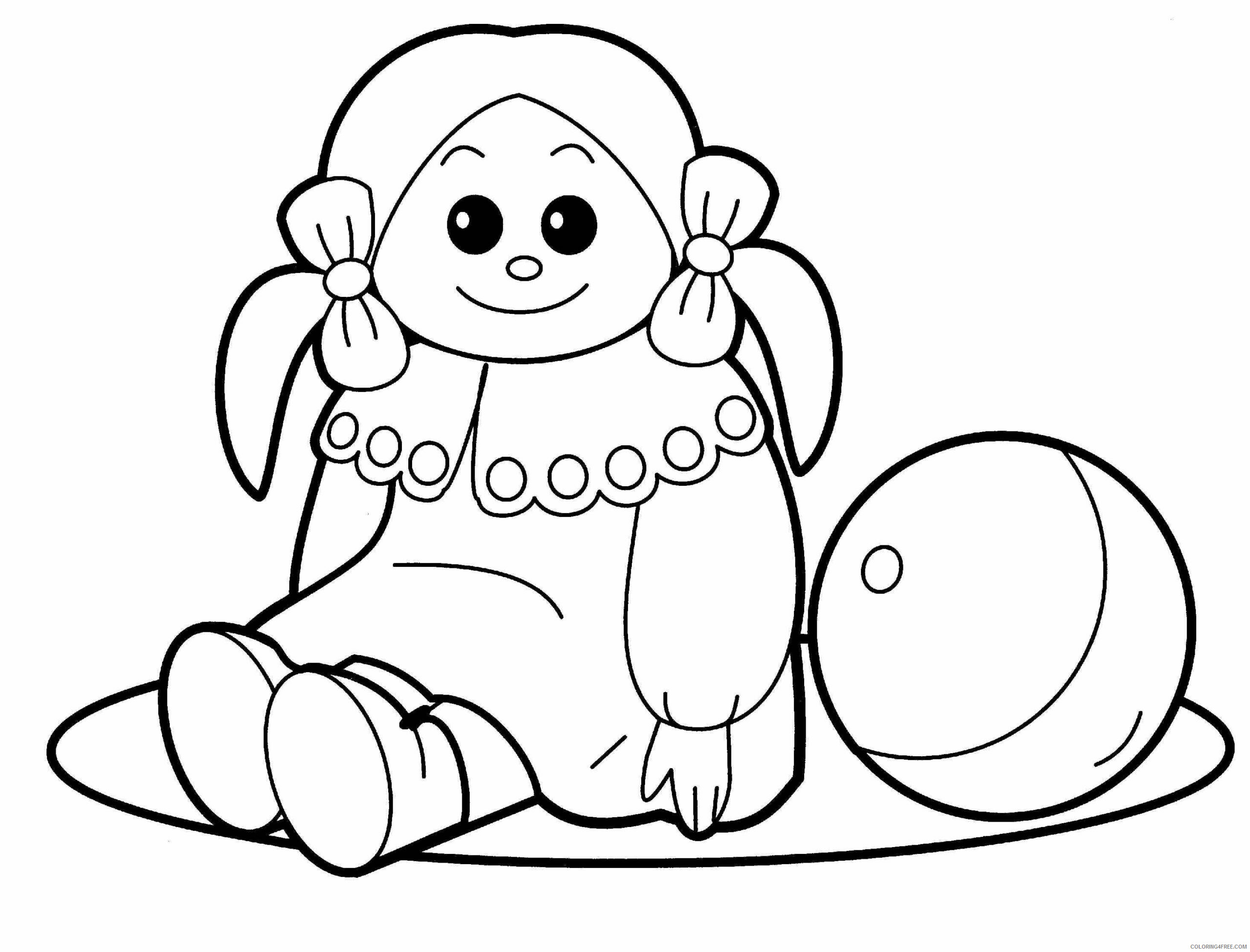 Doll Coloring Pages for Girls Doll Toy Printable 2021 0389 Coloring4free