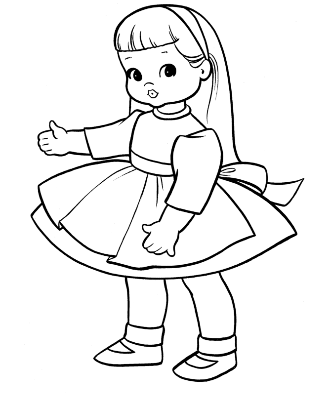 Doll Coloring Pages for Girls Girl Doll Printable 2021 0393 Coloring4free