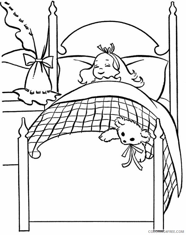 Doll Coloring Pages for Girls Little Girl with Suffed Doll Printable 2021 0396 Coloring4free