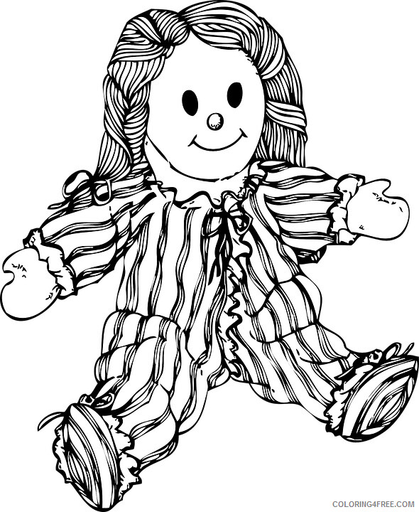 Doll Coloring Pages for Girls Ragdoll Printable 2021 0403 Coloring4free