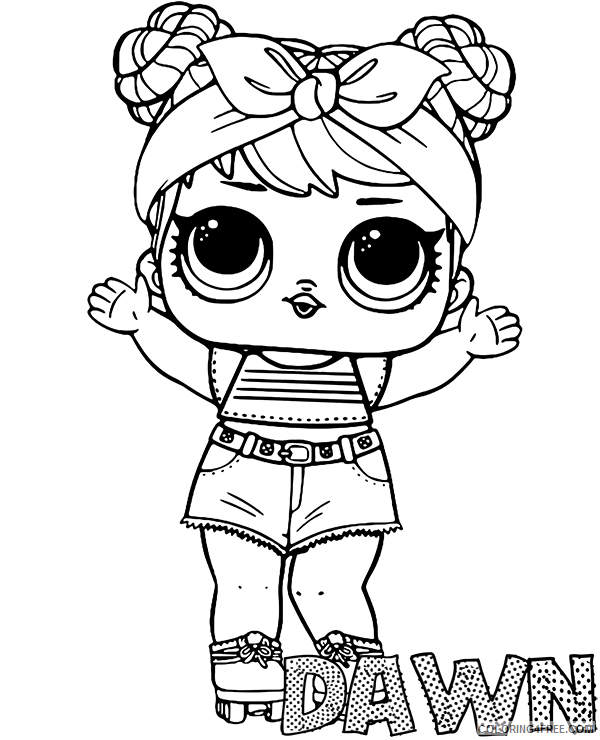 Doll Coloring Pages For Girls Dawn Doll Lol Surprise Printable 2021 0336 Coloring4free Coloring4free Com