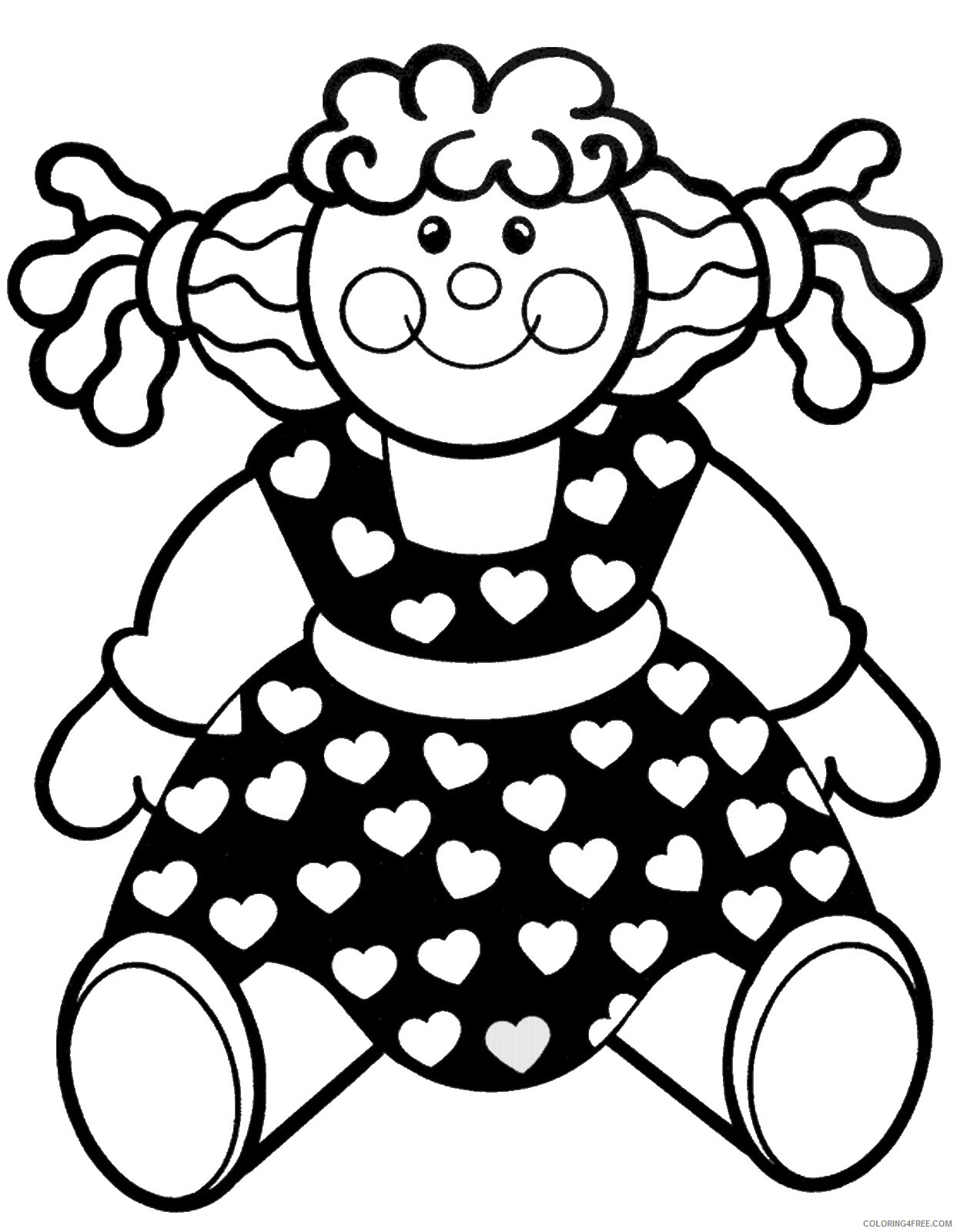 Doll Coloring Pages for Girls dolls_20 Printable 2021 0378 Coloring4free