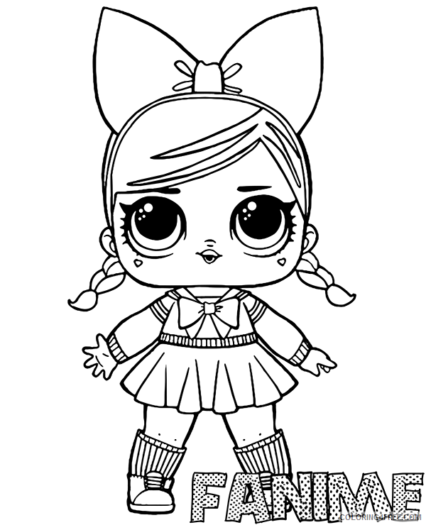 Doll Coloring Pages for Girls fanime doll lol surprise Printable 2021 0334 Coloring4free